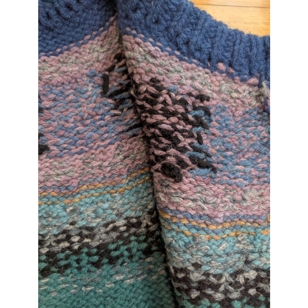 Handknits Vintage 100% Lambswool Fair Isle Button Cardigan Sweater Medium Large - Picture 6 of 12